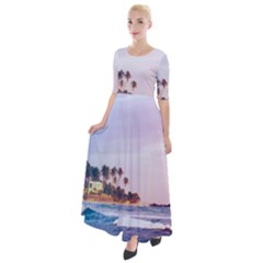 Seascape Half Sleeves Maxi Dress by goljakoff