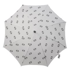 American Football Ball Motif Print Pattern Hook Handle Umbrellas (medium) by dflcprintsclothing