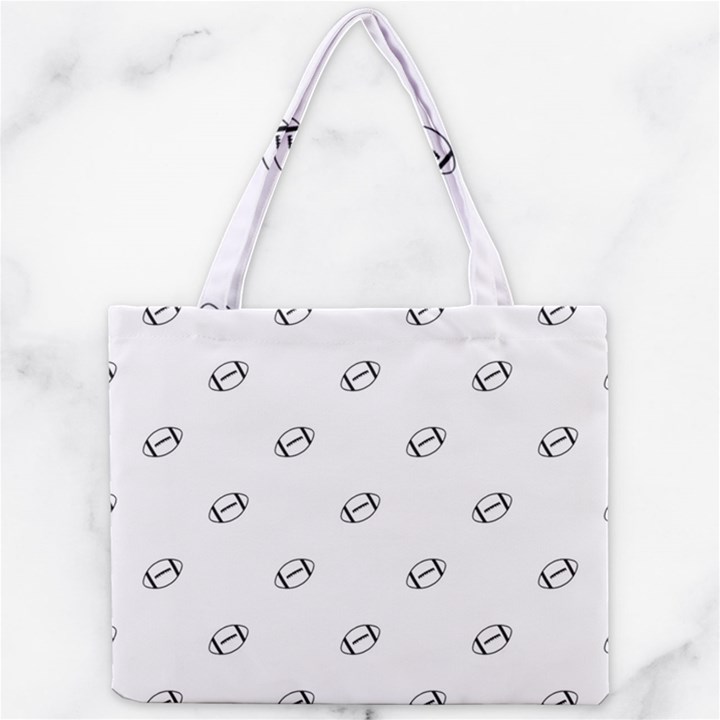 American Football Ball Motif Print Pattern Mini Tote Bag