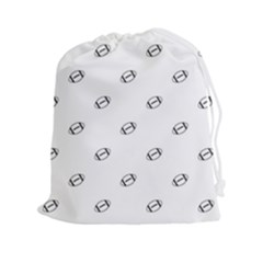 American Football Ball Motif Print Pattern Drawstring Pouch (2xl) by dflcprintsclothing