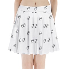 American Football Ball Motif Print Pattern Pleated Mini Skirt by dflcprintsclothing