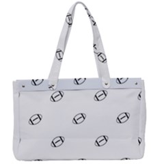 American Football Ball Motif Print Pattern Canvas Work Bag by dflcprintsclothing