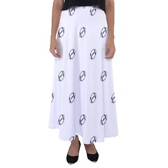 American Football Ball Motif Print Pattern Flared Maxi Skirt by dflcprintsclothing