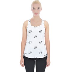 American Football Ball Motif Print Pattern Piece Up Tank Top by dflcprintsclothing