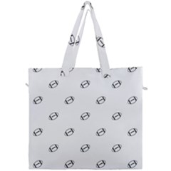 American Football Ball Motif Print Pattern Canvas Travel Bag by dflcprintsclothing