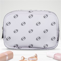 American Football Ball Motif Print Pattern Make Up Pouch (small) by dflcprintsclothing