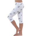 American Football Ball Motif Print Pattern Kids  Lightweight Velour Capri Leggings  View2