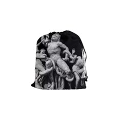 Laocoon Sculpture Over Black Drawstring Pouch (small) by dflcprintsclothing