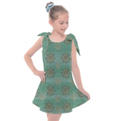 Beautiful Flowers Of Wood In The Starry Night Kids  Tie Up Tunic Dress by pepitasart