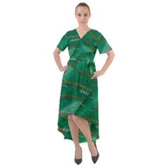 Colors To Celebrate All Seasons Calm Happy Joy Front Wrap High Low Dress by pepitasart