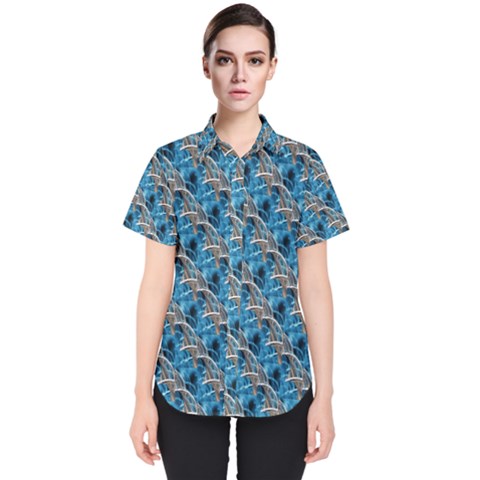 Abstract Illusion Women s Short Sleeve Shirt by Sparkle