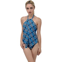 Abstract Illusion Go With The Flow One Piece Swimsuit by Sparkle