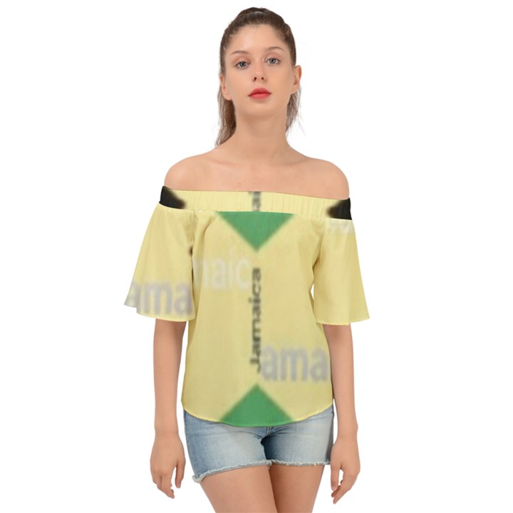 Jamaica, Jamaica  Off Shoulder Short Sleeve Top