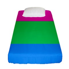 Polysexual Pride Flag Lgbtq Fitted Sheet (single Size) by lgbtnation