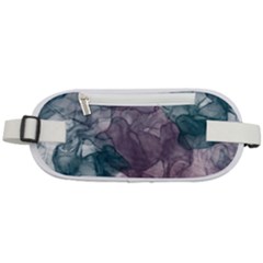 Teal And Purple Alcohol Ink Rounded Waist Pouch by Dazzleway