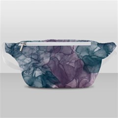 Teal And Purple Alcohol Ink Waist Bag  by Dazzleway