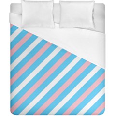 Transgender Pride Diagonal Stripes Pattern Duvet Cover (california King Size) by VernenInk