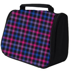 Bisexual Pride Checkered Plaid Full Print Travel Pouch (big) by VernenInk