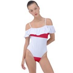 Flag Of Austria Frill Detail One Piece Swimsuit by FlagGallery