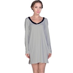 Silver Cloud Grey & Black - Long Sleeve Nightdress by FashionLane