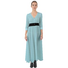 Blizzard Blue & Black - Button Up Boho Maxi Dress by FashionLane