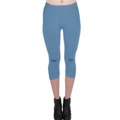 Air Force Blue & Black - Capri Leggings  by FashionLane