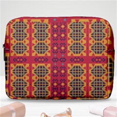 Shapes In Retro Colors2                                                           Make Up Pouch (large) by LalyLauraFLM