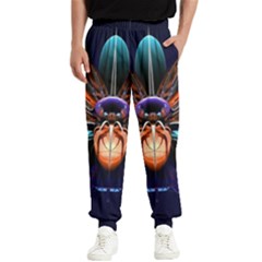 Fractal Flower Men s Elastic Waist Pants by Sparkle