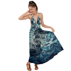 Fractal Swings Backless Maxi Beach Dress by Sparkle