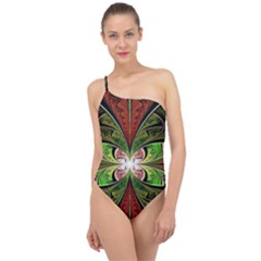 Fractal Design Classic One Shoulder Swimsuit by Sparkle