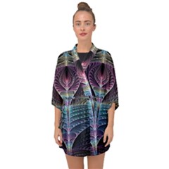 Fractal Design Half Sleeve Chiffon Kimono by Sparkle