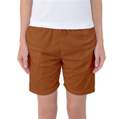 Burnt Orange - Women s Basketball Shorts by FashionLane