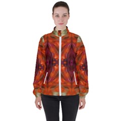 Landscape In A Colorful Structural Habitat Ornate Women s High Neck Windbreaker by pepitasart