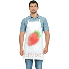 Strawbery Fruit Watercolor Painted Kitchen Apron by Mariart