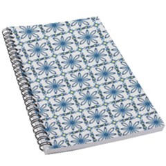 Blue Floral Pattern 5 5  X 8 5  Notebook by MintanArt