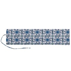 Azulejo Style Blue Tiles Roll Up Canvas Pencil Holder (l) by MintanArt