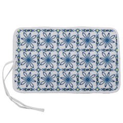 Azulejo Style Blue Tiles Pen Storage Case (m) by MintanArt