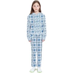 Azulejo Style Blue Tiles Kids  Tracksuit by MintanArt