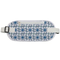 Azulejo Style Blue Tiles Rounded Waist Pouch by MintanArt