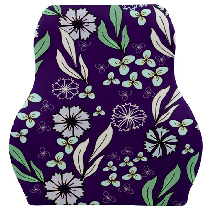 Floral blue pattern  Car Seat Velour Cushion 