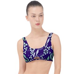 Floral Blue Pattern  The Little Details Bikini Top by MintanArt