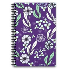 Floral Blue Pattern  5 5  X 8 5  Notebook by MintanArt