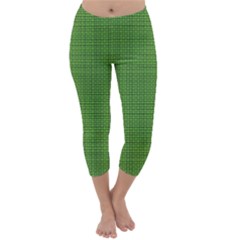 Green Knitting Capri Winter Leggings  by goljakoff