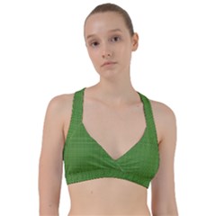 Green Knitting Sweetheart Sports Bra by goljakoff