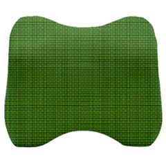 Green Knitting Velour Head Support Cushion by goljakoff