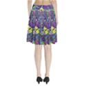 vibrant abstract floral/rainbow color Pleated Skirt View2