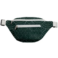 Green Sashiko Fanny Pack by goljakoff