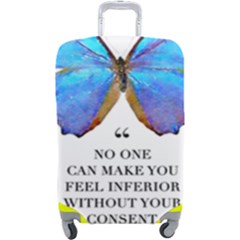 Inferior Quote Butterfly Luggage Cover (large) by SheGetsCreative