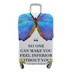 Inferior Quote Butterfly Luggage Cover (small) by SheGetsCreative