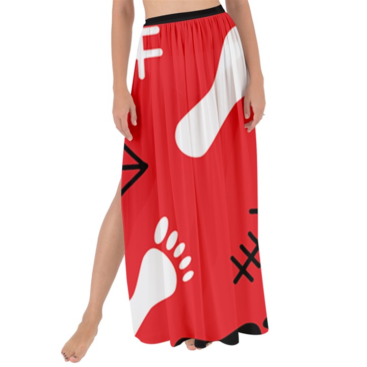 RED Maxi Chiffon Tie-Up Sarong